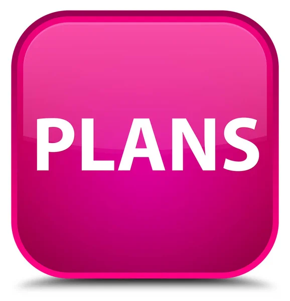 Plans special pink square button — Stock Photo, Image