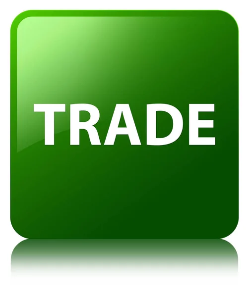 Comercio verde botón cuadrado — Foto de Stock