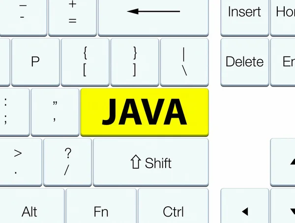 Java 黄色キーボード ボタン — ストック写真