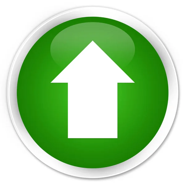 Nahrát šipku ikony premium zelené kulaté tlačítko — Stock fotografie
