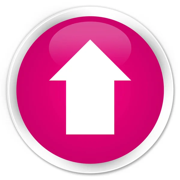 Ανεβάστε πριμοδότηση εικονίδιο βέλους ροζ στρογγυλό κουμπί — Φωτογραφία Αρχείου