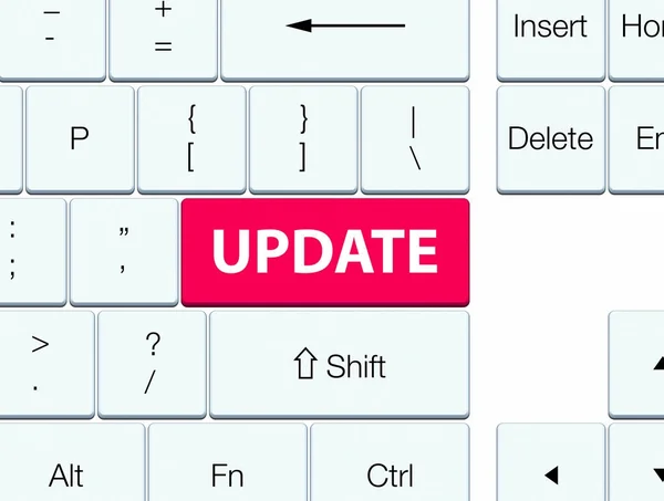 Botão de teclado rosa atualização — Fotografia de Stock