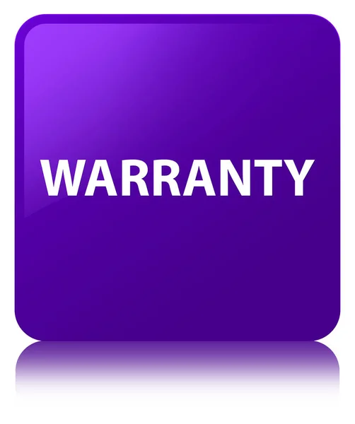 Warranty purple square button — Stock Photo, Image