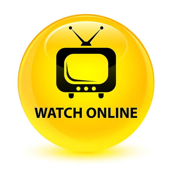 Watch online glassy yellow round button