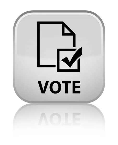 Vote (ícone de pesquisa) botão quadrado branco especial — Fotografia de Stock