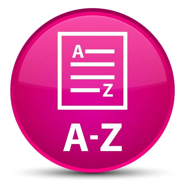 A-Z (lista sidikonen) särskilda rosa runda knappen — Stockfoto