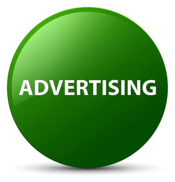 Advertising green round button — Stock Photo, Image