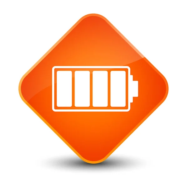 Batteri ikon elegant orange diamant knapp — Stockfoto