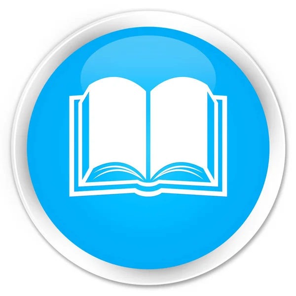 Book icon premium cyan blue round button — Stock Photo, Image