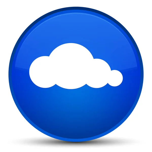 Chmury ikonę specjalne niebieski okrągły przycisk — Zdjęcie stockowe