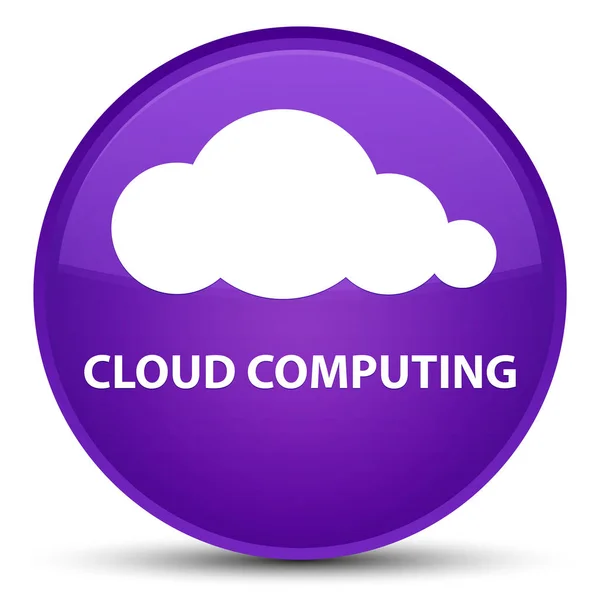 Cloud computing special purple round button