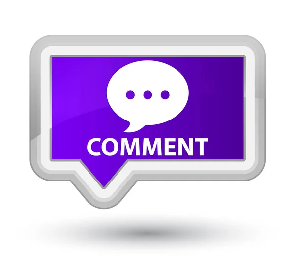 Comment (conversation icon) prime purple banner button — Stock Photo, Image