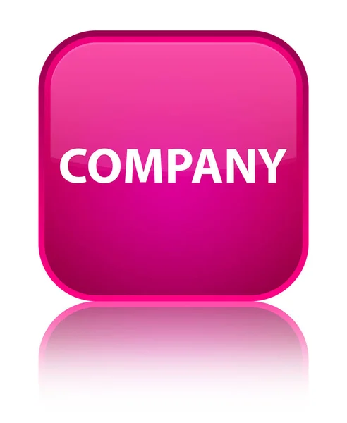 Company special pink square button — Stock Photo, Image