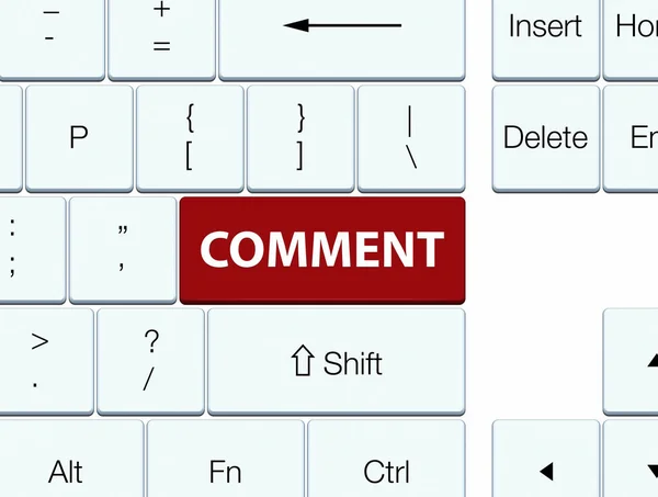 Komentář hnědé klávesnici tlačítko — Stock fotografie