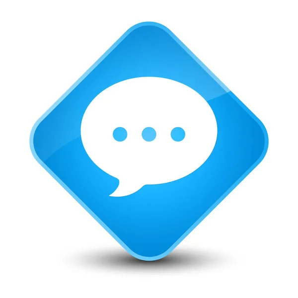 Conversation icon elegant cyan blue diamond button — Stock Photo, Image