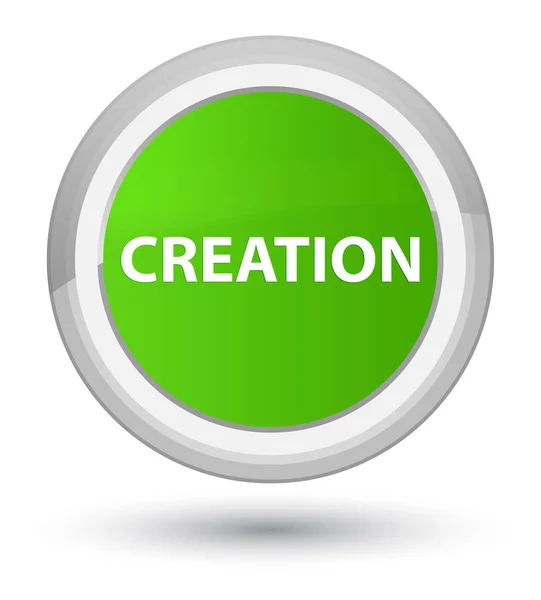 Creation prime soft green round button — Stockfoto