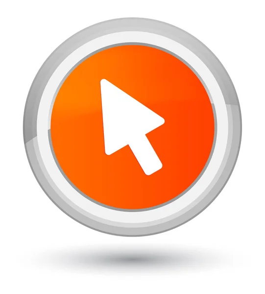 Icono del cursor botón redondo naranja primo — Foto de Stock