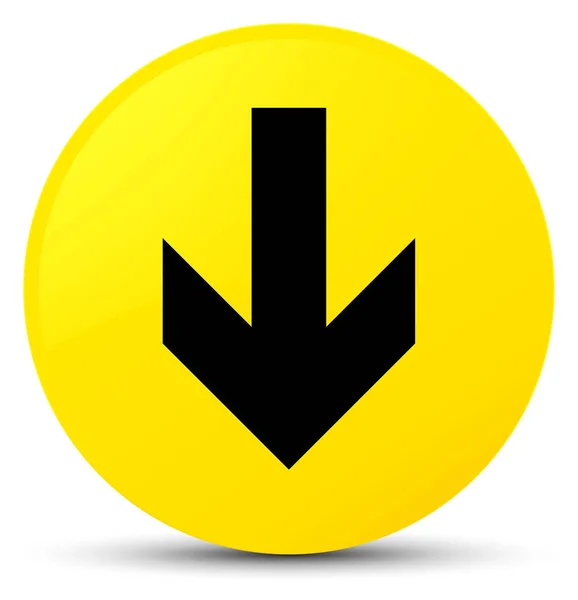 Download arrow icon yellow round button — Stock Photo, Image