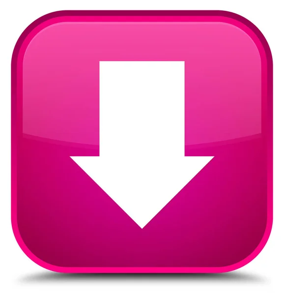 Download arrow icon special pink square button — Stock Photo, Image