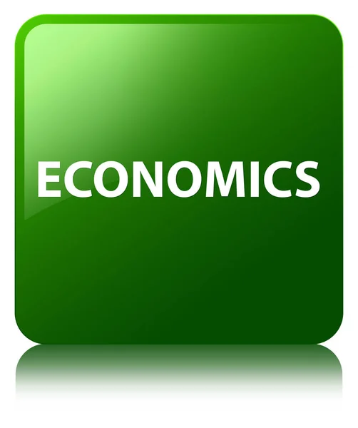 Οικονομικό πράσινο τετράγωνο κουμπί — Φωτογραφία Αρχείου