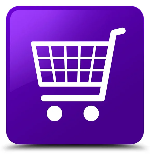 Ecommerce icon purple square button — Stock Photo, Image