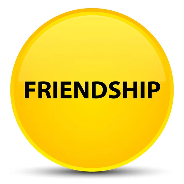 Amizade botão redondo amarelo especial — Fotografia de Stock