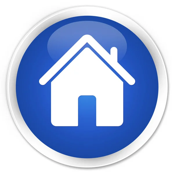 Μπλε πριμοδότηση σπίτι εικονίδιο στρογγυλό κουμπί — Φωτογραφία Αρχείου