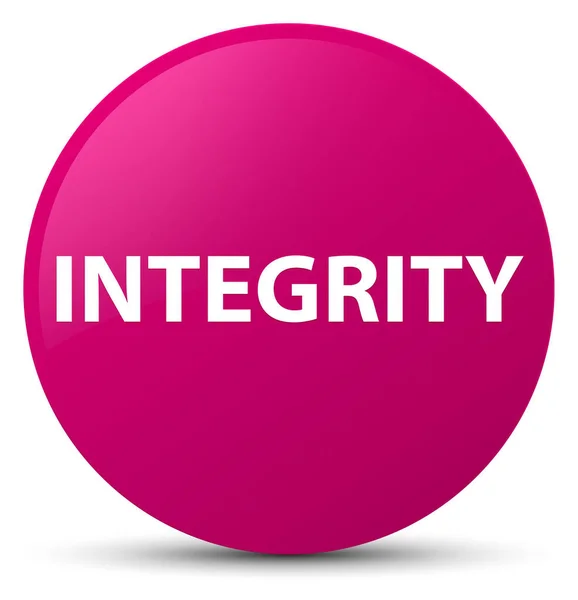 Integrity pink round button — Stock Photo, Image