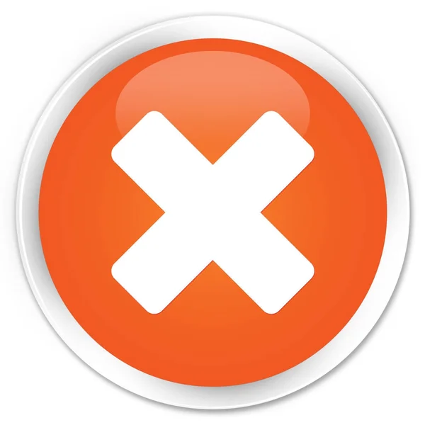 Ακύρωση πορτοκαλί στρογγυλό κουμπί εικονίδιο premium — Φωτογραφία Αρχείου