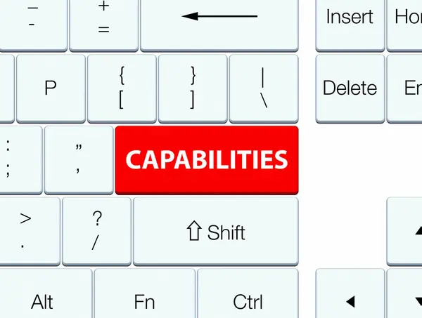 Przycisk czerwony klawiatura możliwości — Zdjęcie stockowe