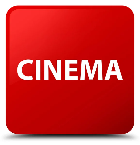 Cinéma bouton carré rouge — Photo