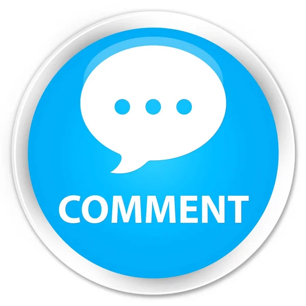 Comment (conversation icon) premium cyan blue round button