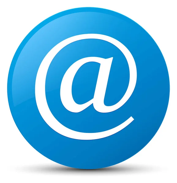 Email address icon cyan blue round button — Stock Photo, Image