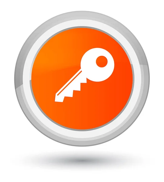 Icono clave naranja botón redondo — Foto de Stock