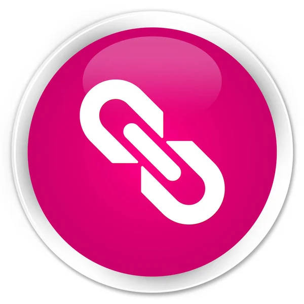 Link icon premium pink round button