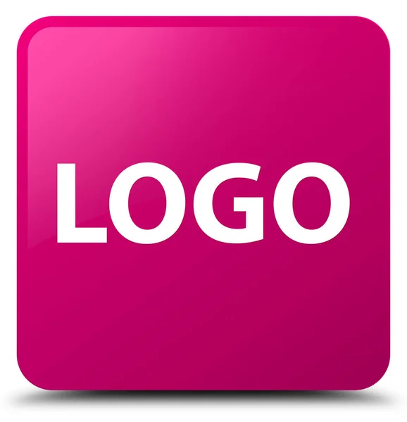 Logo roze vierkante knop — Stockfoto