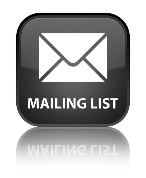 메일링 리스트 특별 한 검은 사각형 버튼 — 스톡 사진