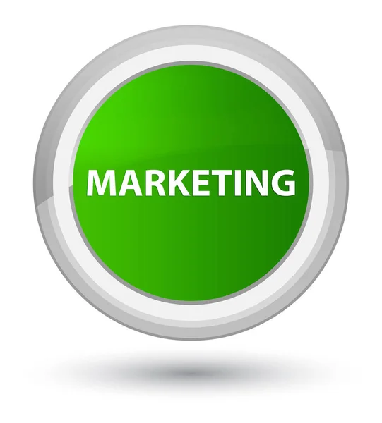 Marketing botão redondo verde principal — Fotografia de Stock