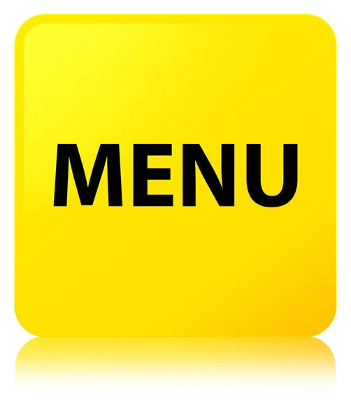 Menu yellow square button — Stock Photo, Image