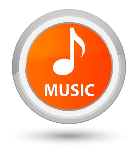 Musica arancio tasto rotondo — Foto Stock