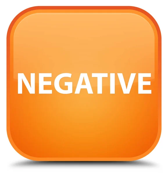 Botão quadrado laranja especial negativo — Fotografia de Stock