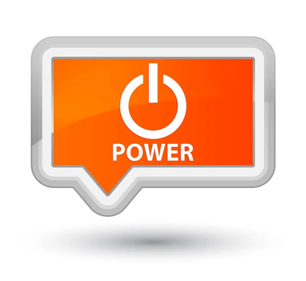 Power prime orange banner button — Stock Photo, Image