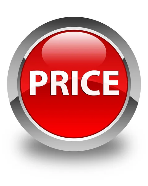 Price glossy red round button — Stock Photo, Image