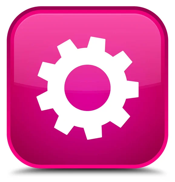 プロセス アイコン特別なピンクの正方形ボタン — ストック写真