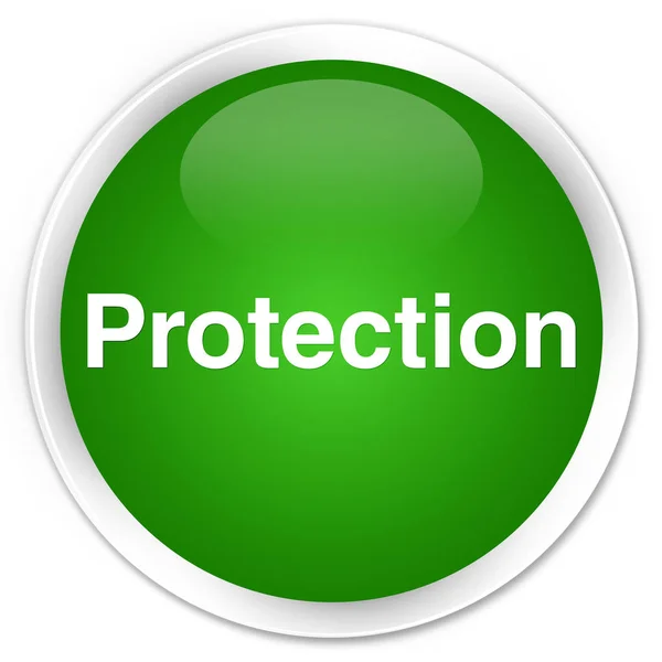 Захист преміум зеленої круглої кнопки — стокове фото