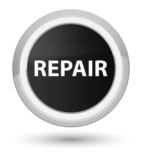 Reparação botão redondo preto primo — Fotografia de Stock