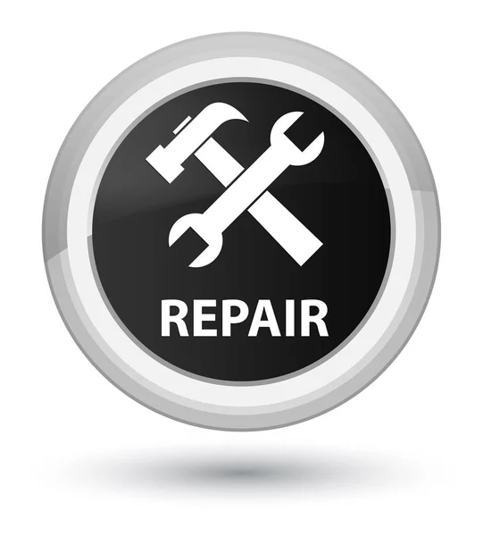 Eerste zwarte ronde knop Repair (pictogram hulpprogramma's) — Stockfoto