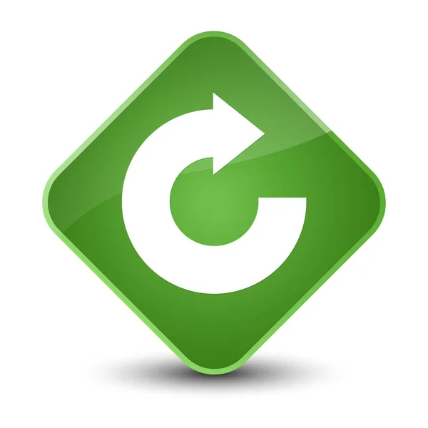 Reply arrow icon elegant soft green diamond button — Stock Photo, Image