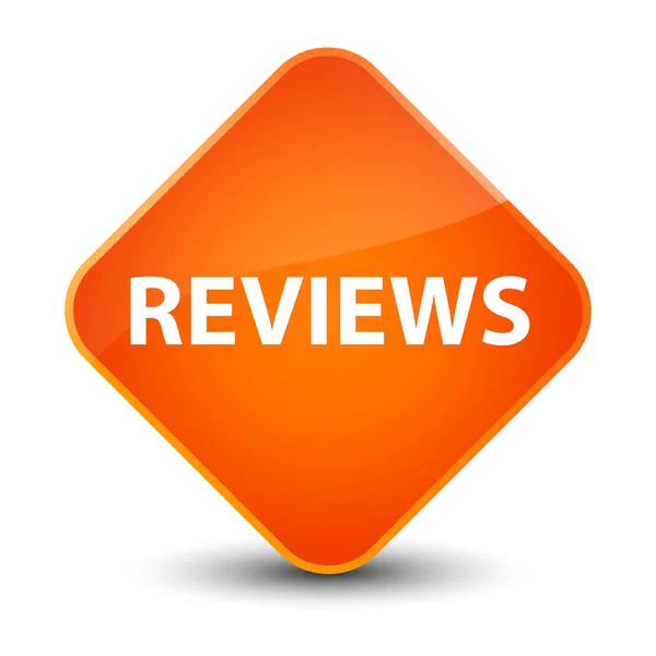 Reviews elegant orange diamond button — Stock Photo, Image