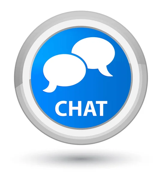 Chat Prime cyanblau runde Taste — Stockfoto